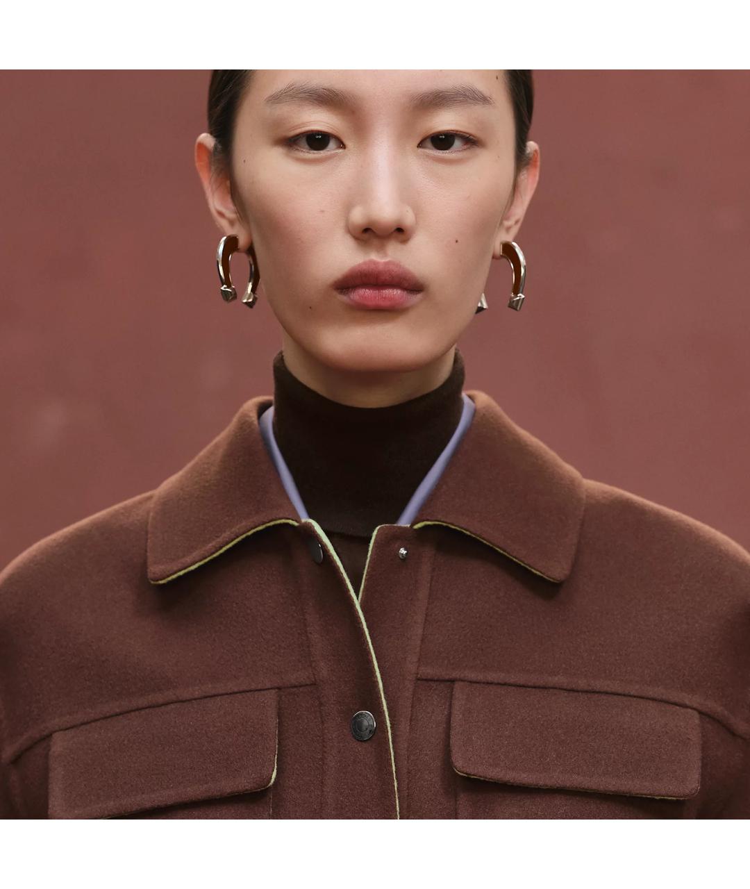 HERMES Бордовая кашемировая куртка, фото 3