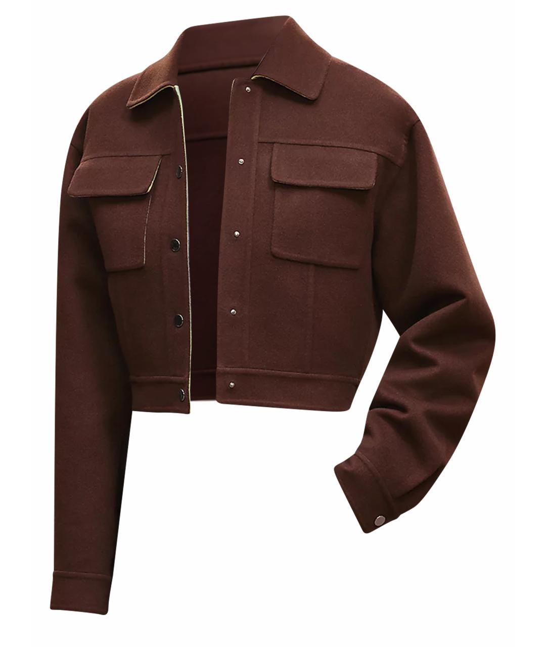 HERMES Бордовая кашемировая куртка, фото 1