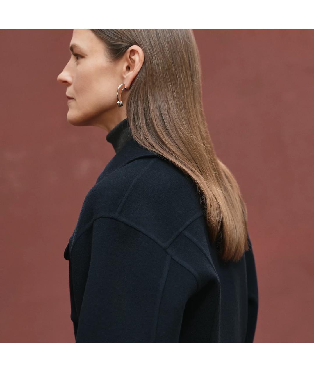 HERMES Черная кашемировая куртка, фото 5