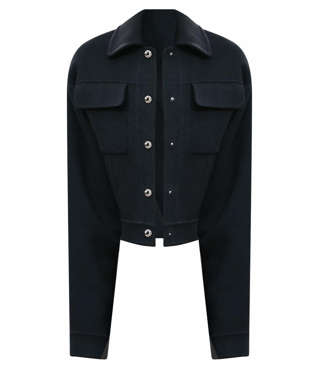 HERMES Черная кашемировая куртка, фото 1