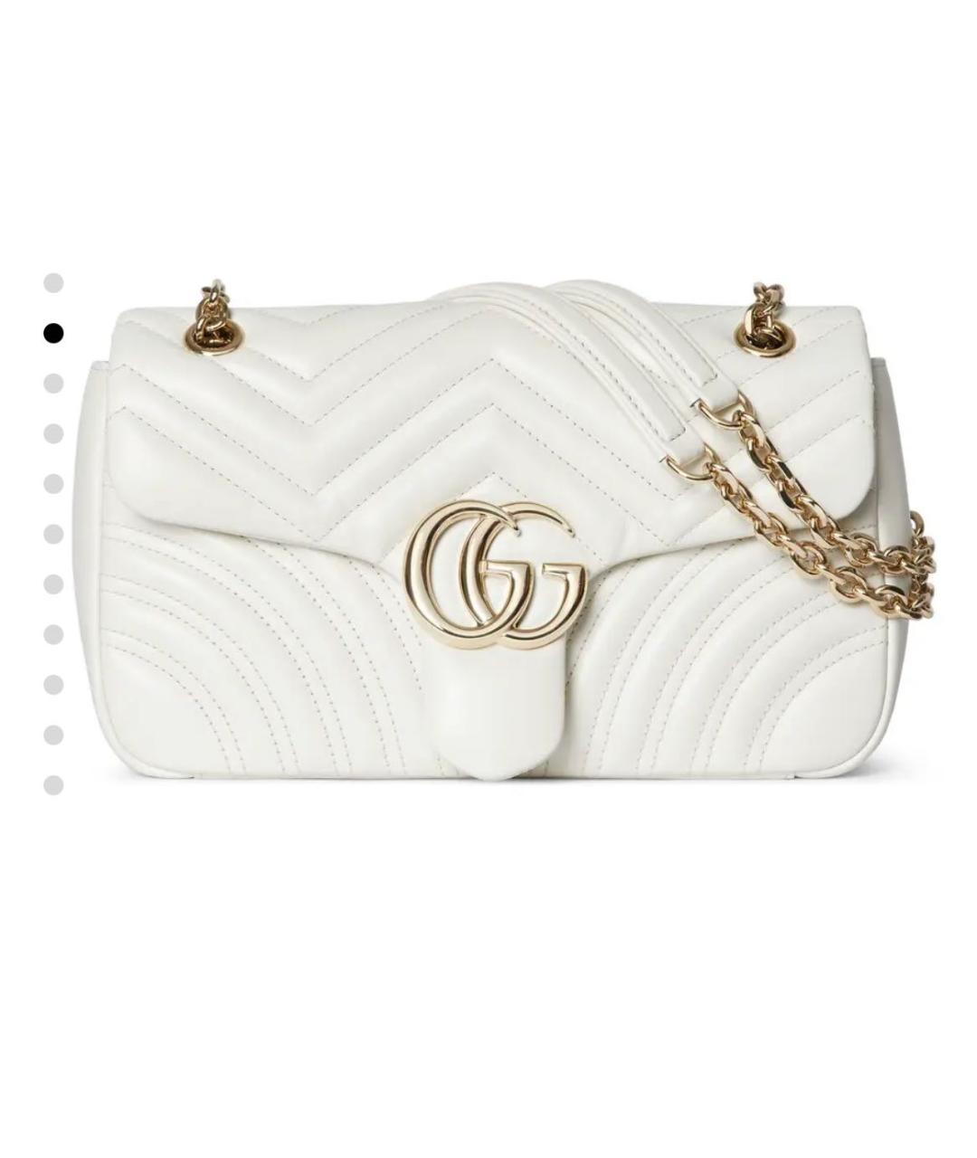 GUCCI Белая кожаная сумка через плечо, фото 9