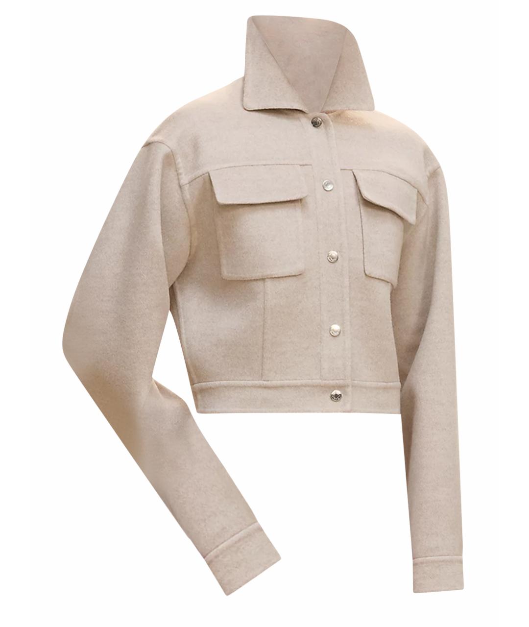 HERMES Бежевая кашемировая куртка, фото 1