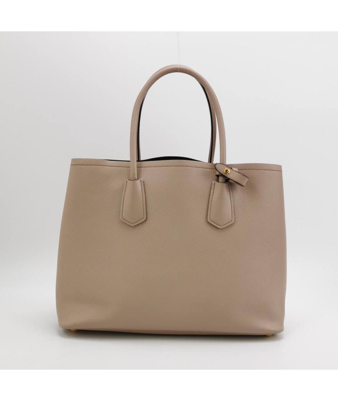 PRADA Бежевая кожаная сумка тоут, фото 4