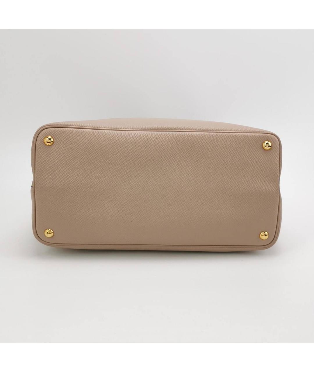 PRADA Бежевая кожаная сумка тоут, фото 5
