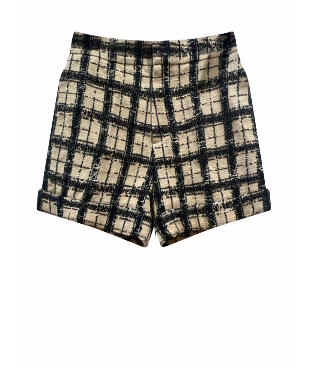 CHRISTIAN DIOR Бежевые шелковые шорты, фото 1