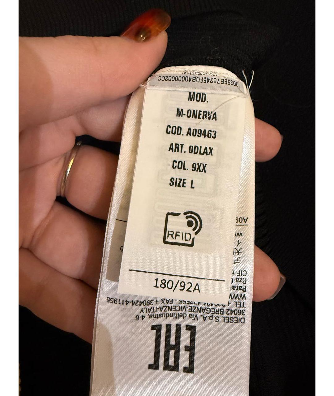 DIESEL Черное вискозное повседневное платье, фото 7