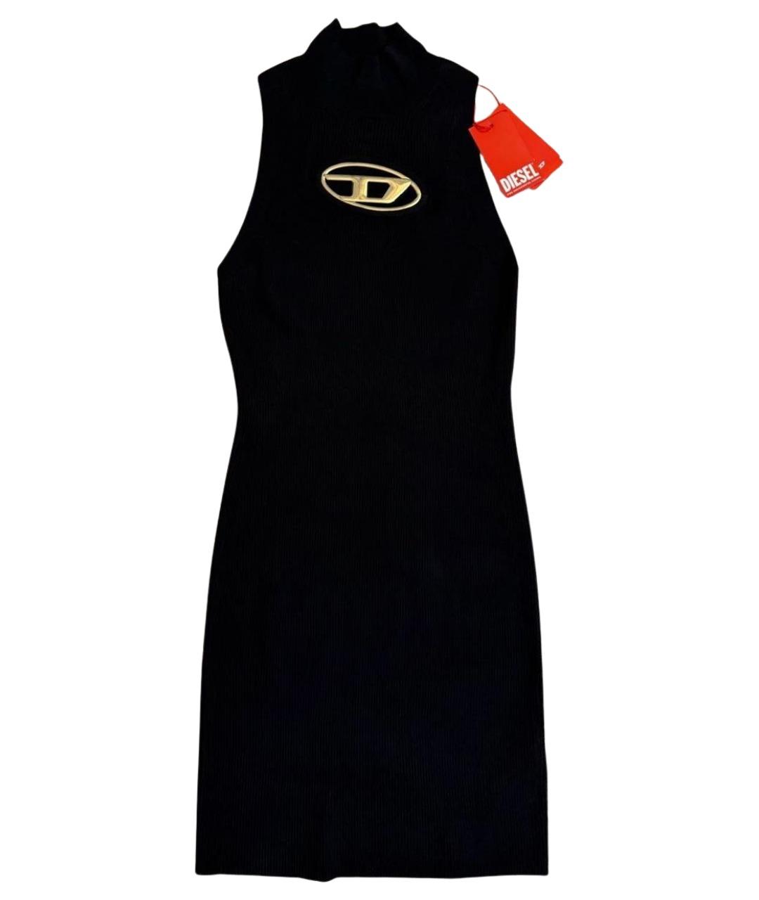 DIESEL Черное вискозное повседневное платье, фото 1