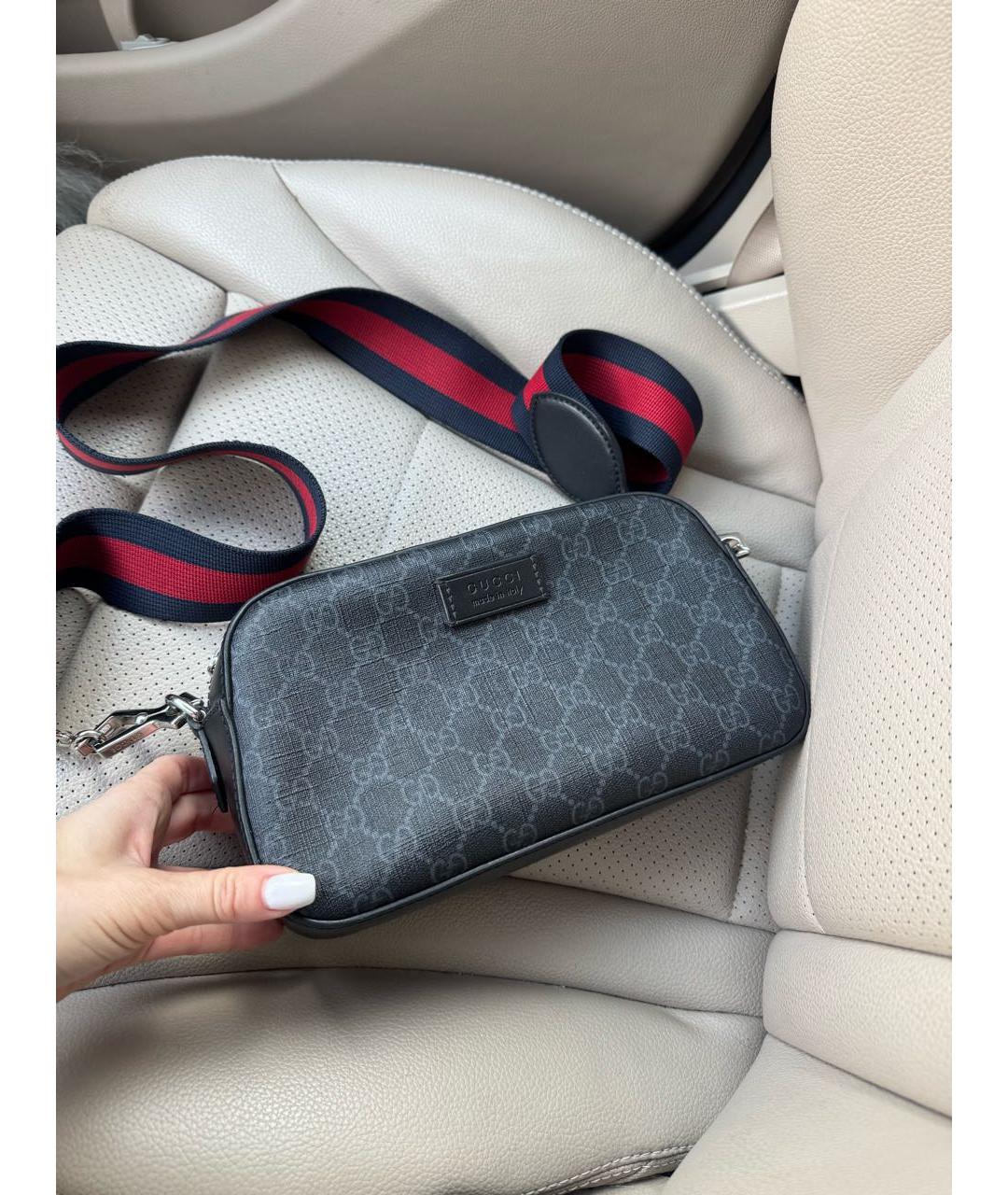 GUCCI Антрацитовая сумка на плечо, фото 7