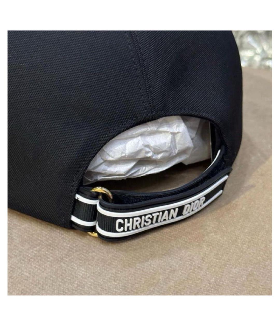CHRISTIAN DIOR Черная хлопковая кепка, фото 3