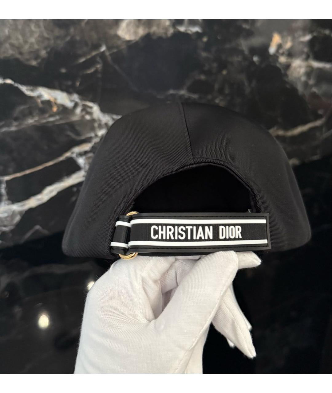 CHRISTIAN DIOR Черная хлопковая кепка, фото 5