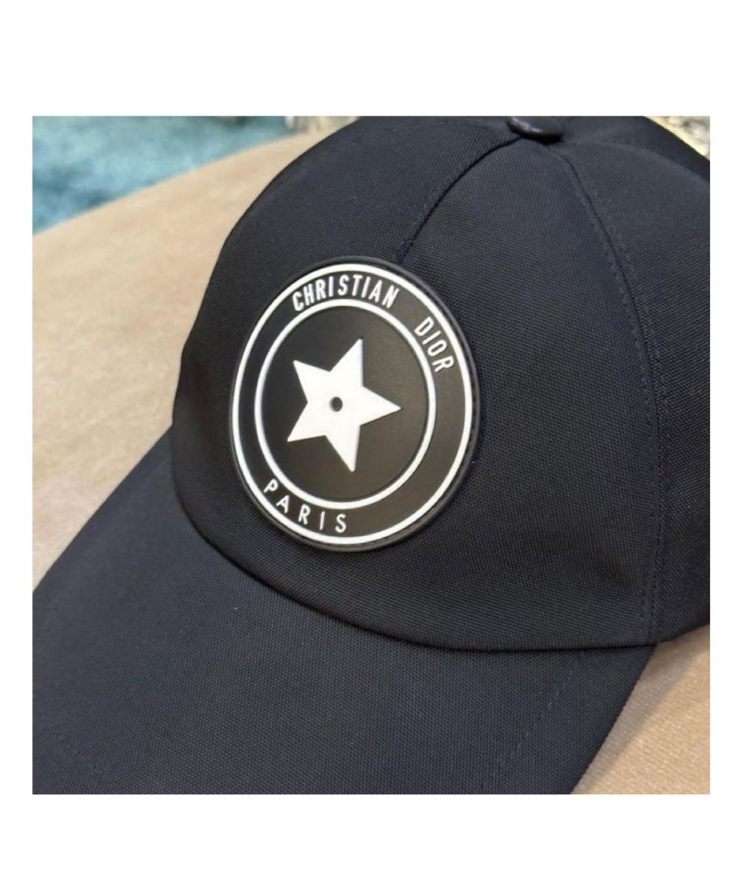 CHRISTIAN DIOR Черная хлопковая кепка, фото 2