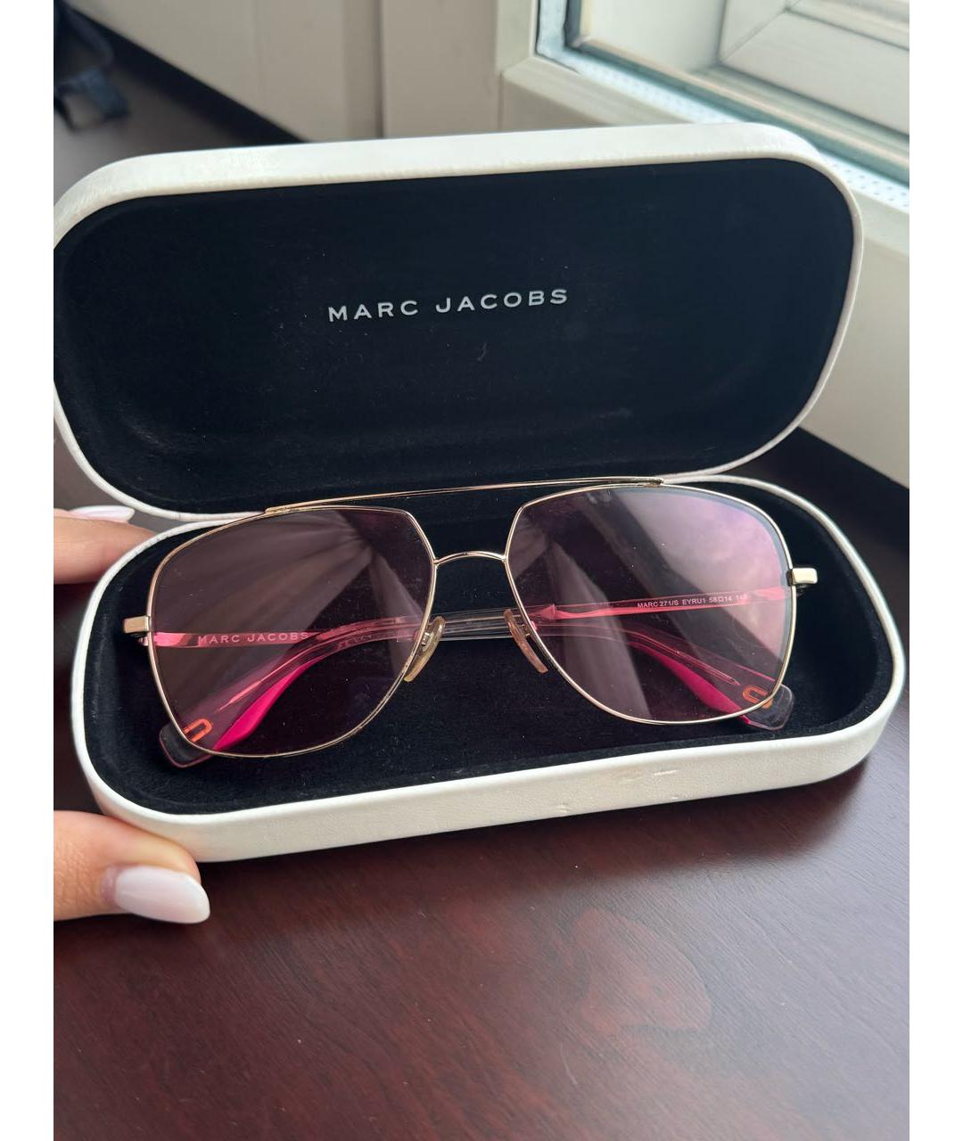 MARC JACOBS Коралловые металлические солнцезащитные очки, фото 8