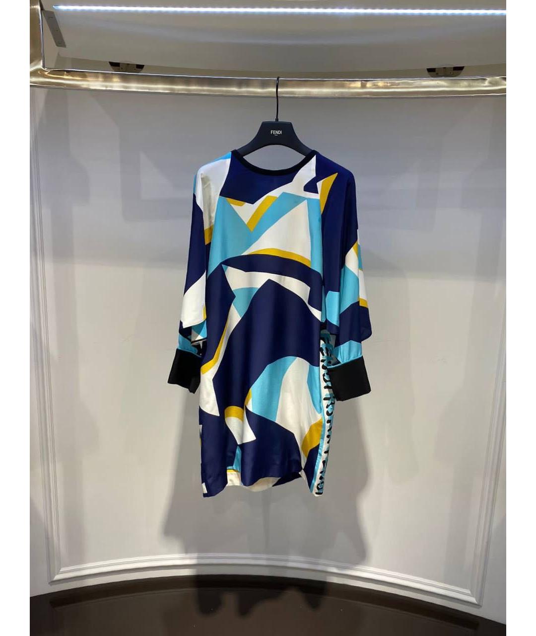 FENDI Мульти повседневное платье, фото 3