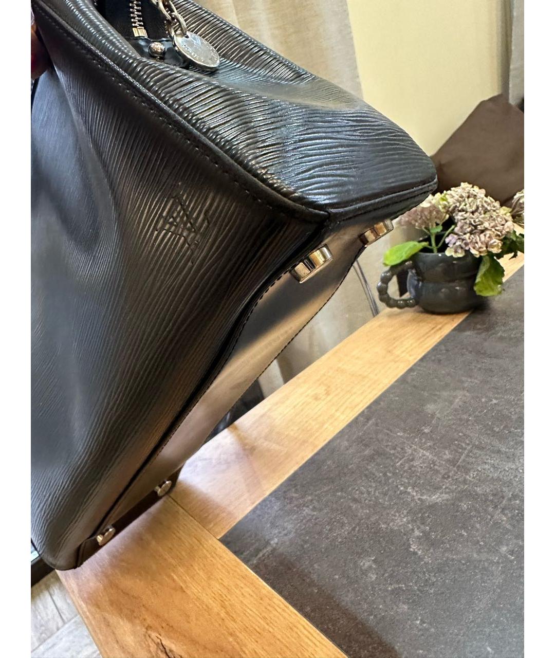 LOUIS VUITTON Черная сумка с короткими ручками, фото 5