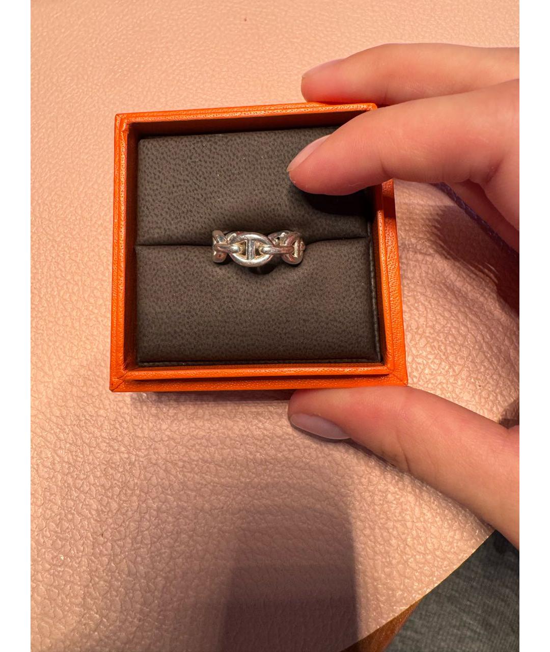 HERMES Серебряное серебряное кольцо, фото 8