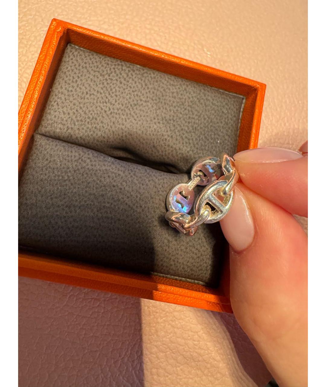 HERMES Серебряное серебряное кольцо, фото 7