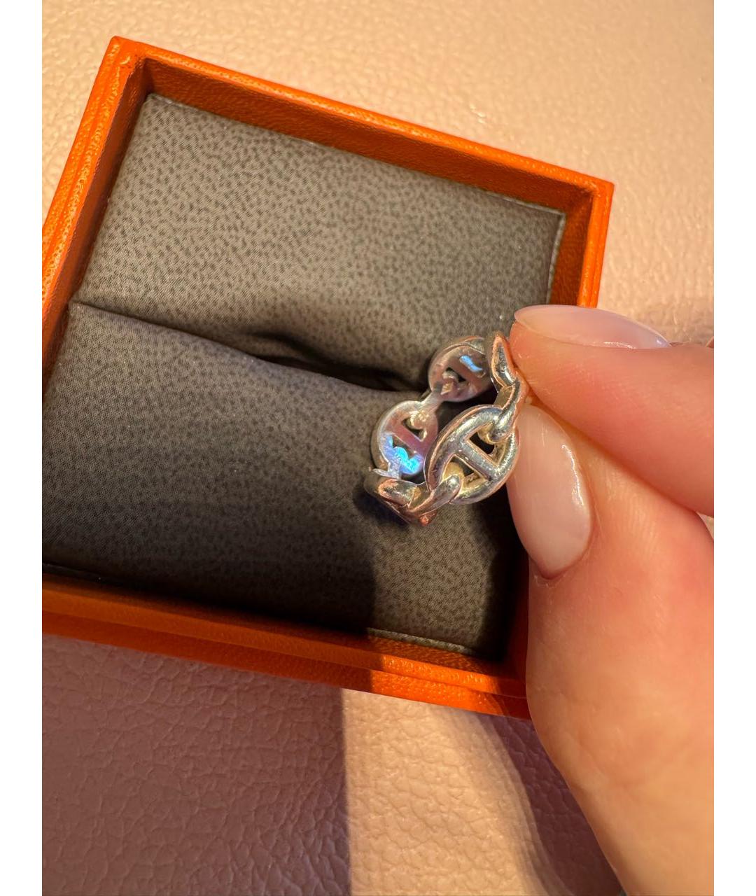 HERMES Серебряное серебряное кольцо, фото 6
