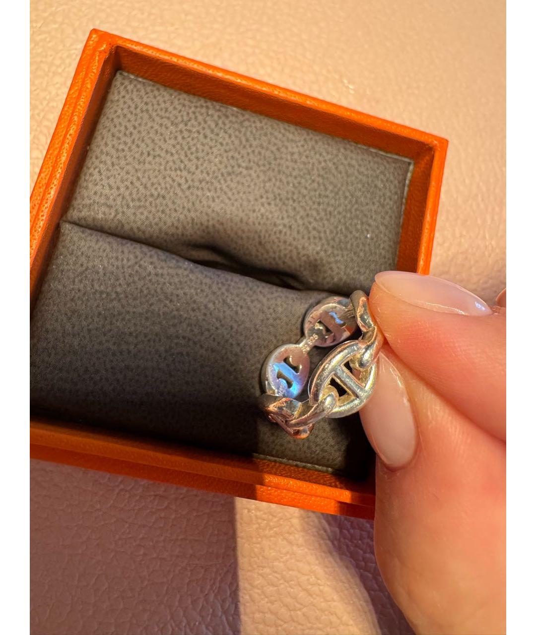 HERMES Серебряное серебряное кольцо, фото 2