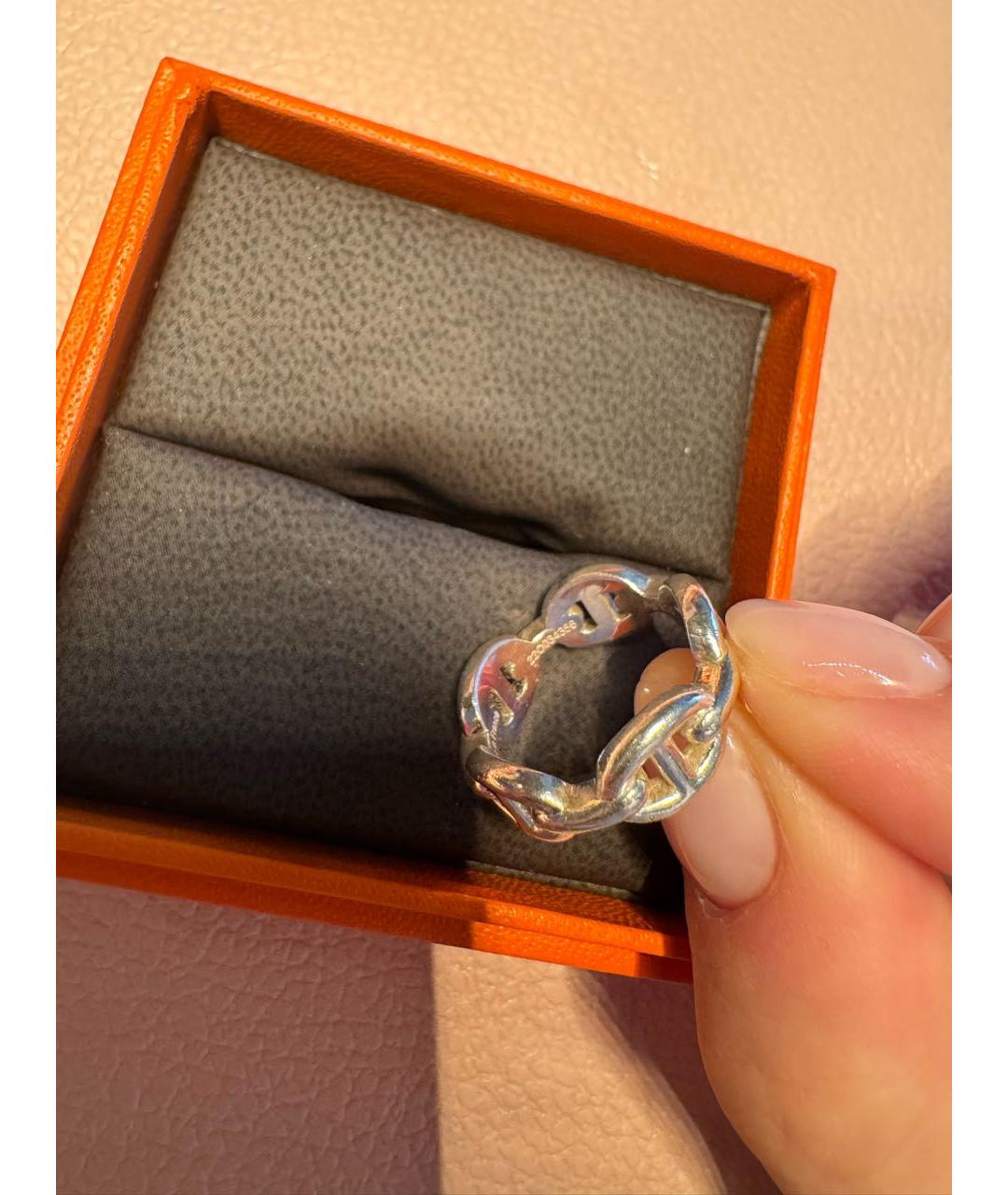 HERMES Серебряное серебряное кольцо, фото 5