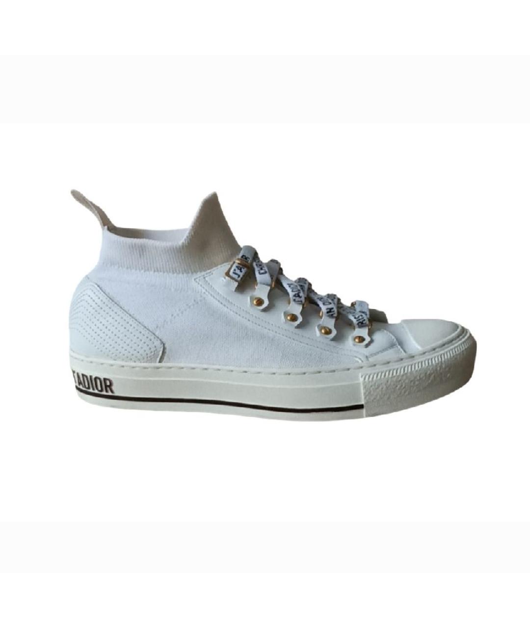 CHRISTIAN DIOR Белые текстильные кеды, фото 1