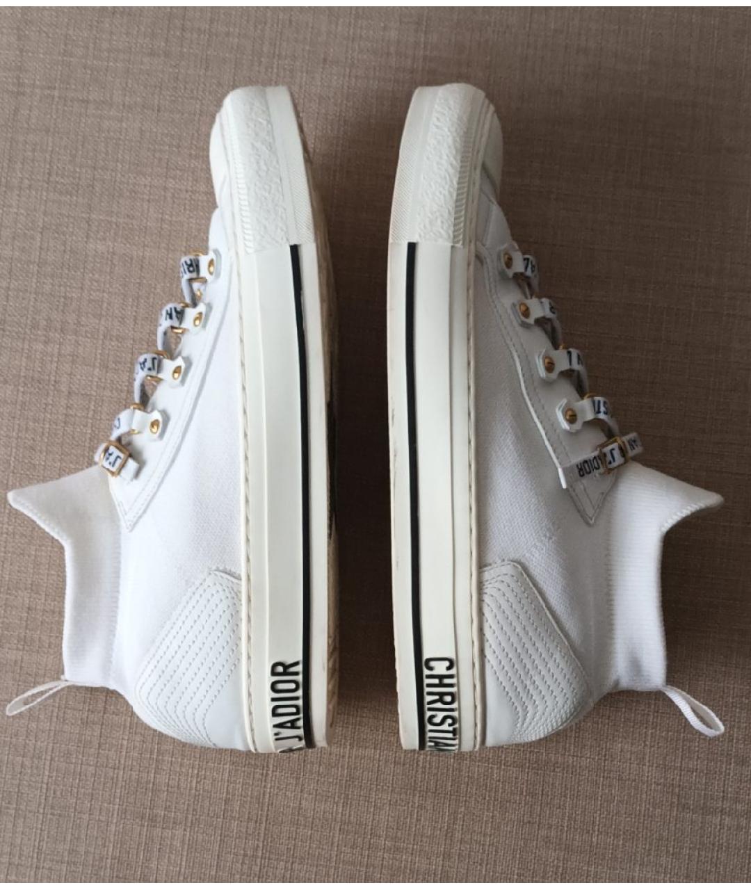 CHRISTIAN DIOR Белые текстильные кеды, фото 5
