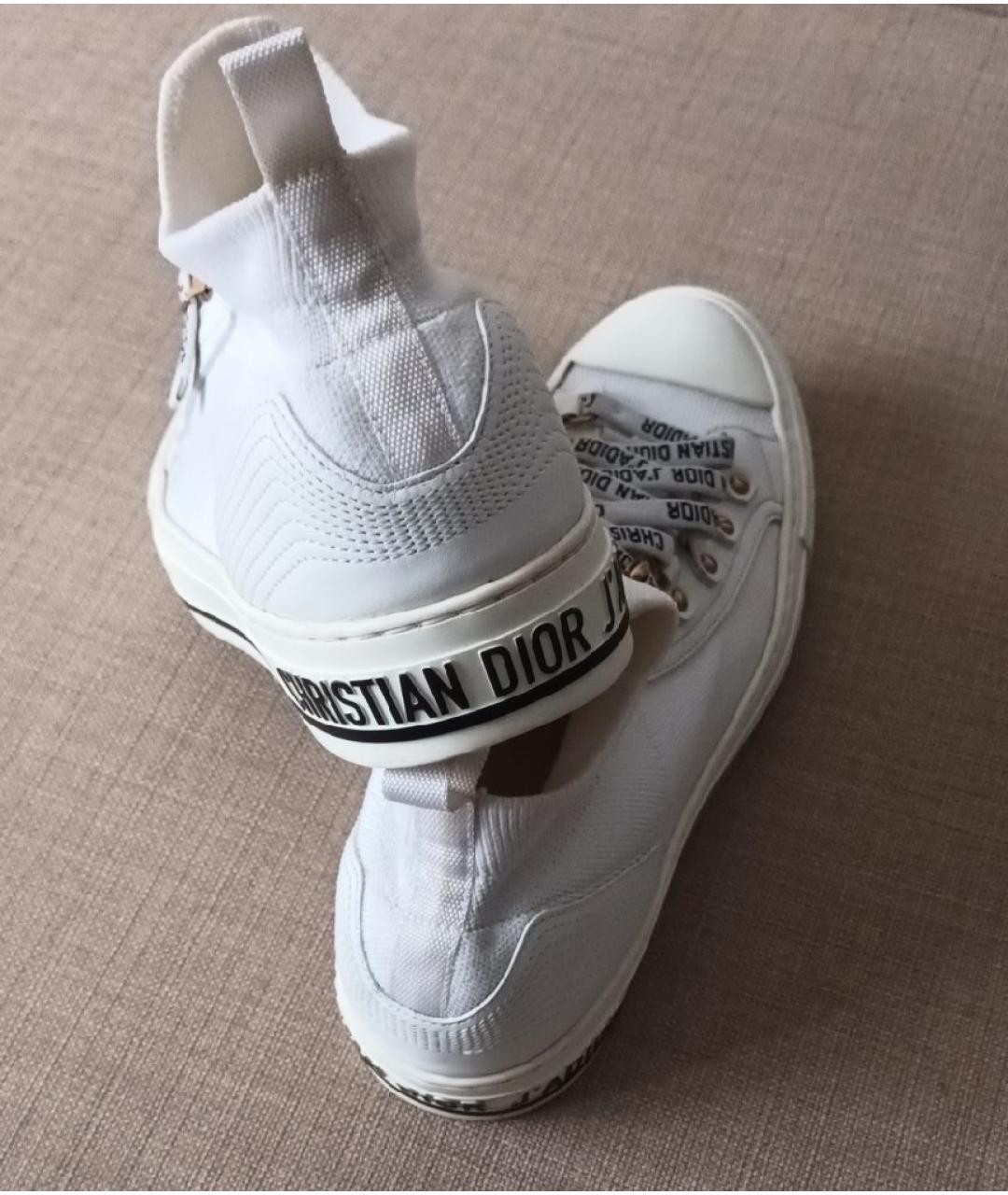 CHRISTIAN DIOR Белые текстильные кеды, фото 4