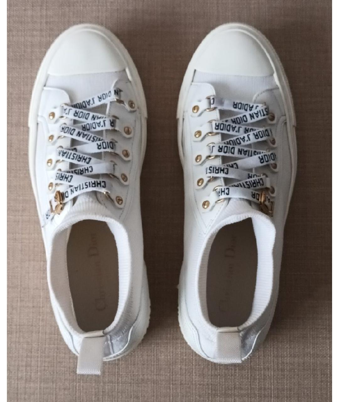 CHRISTIAN DIOR Белые текстильные кеды, фото 3