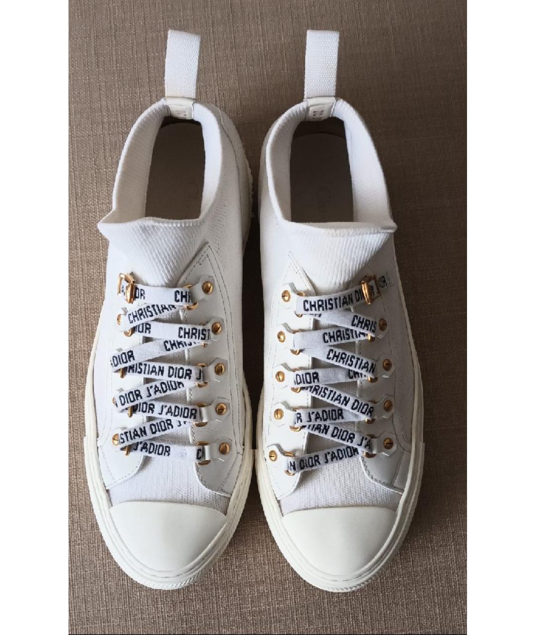 CHRISTIAN DIOR Белые текстильные кеды, фото 2