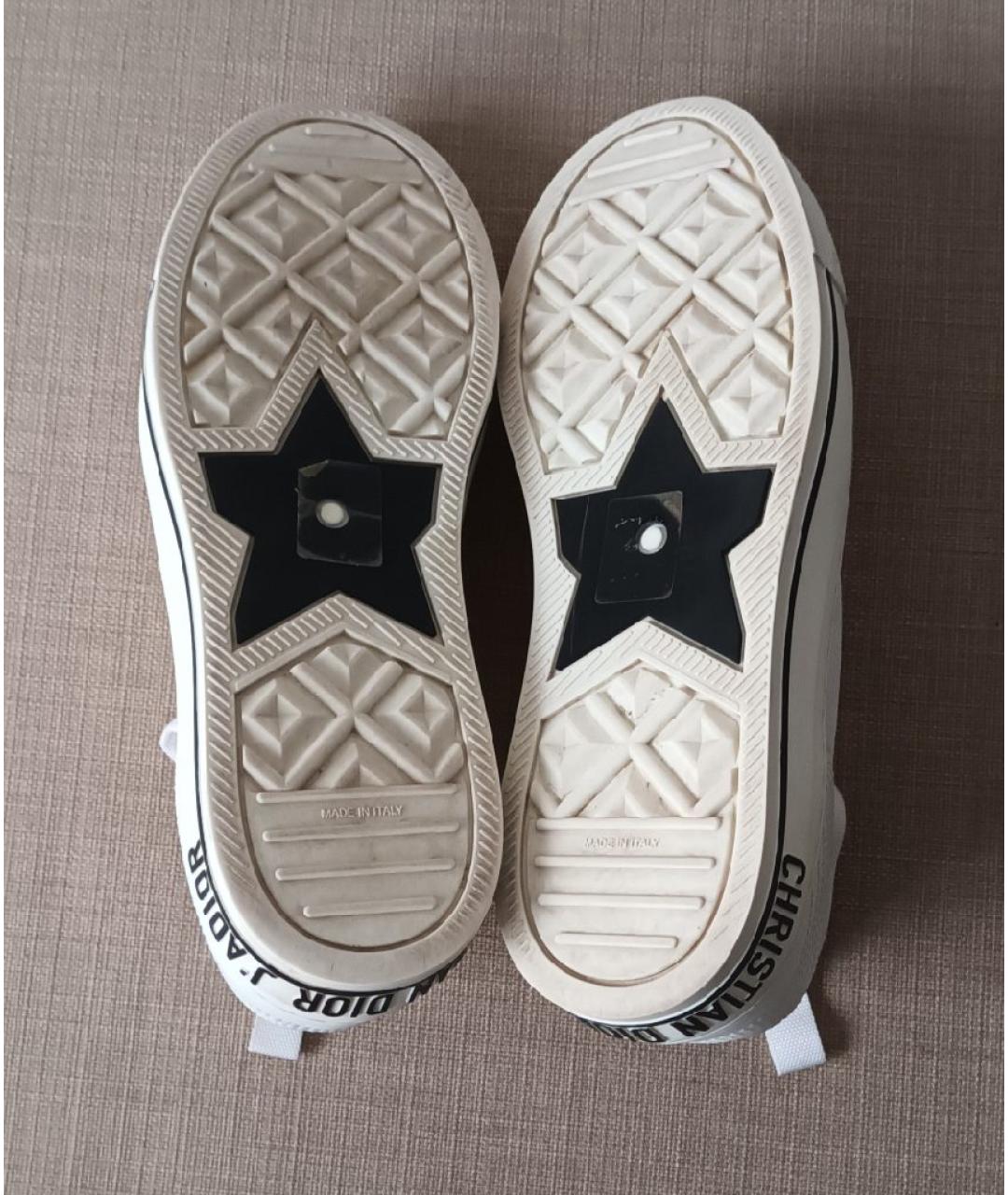 CHRISTIAN DIOR Белые текстильные кеды, фото 6