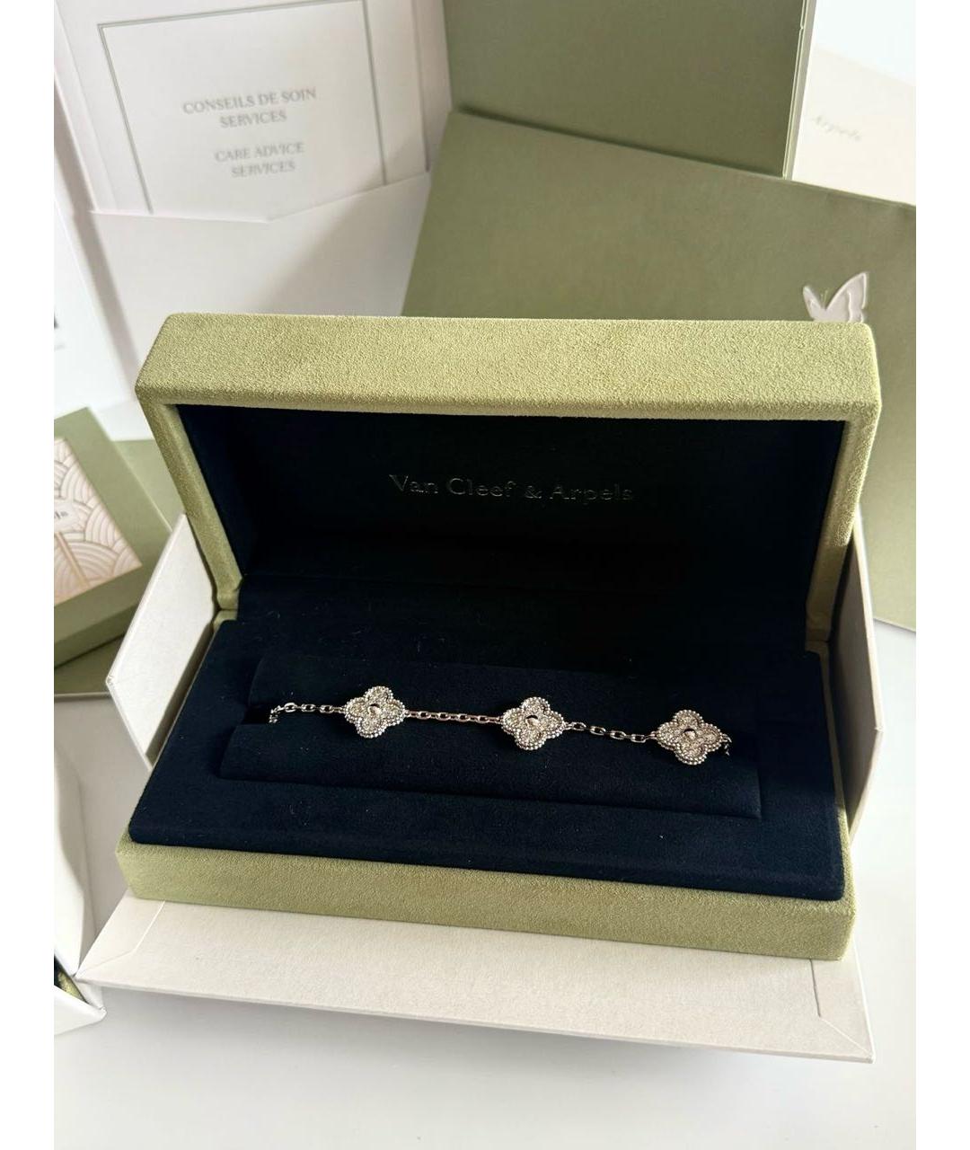 VAN CLEEF & ARPELS Серебрянный браслет из белого золота, фото 2