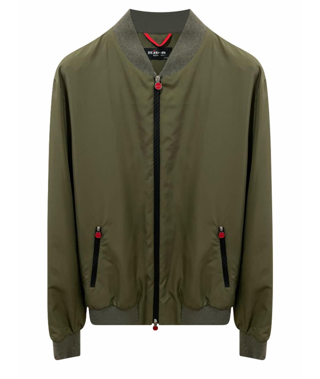 KITON Хаки полиэстеровая куртка, фото 1