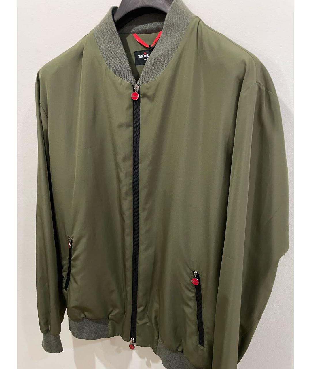 KITON Хаки полиэстеровая куртка, фото 4