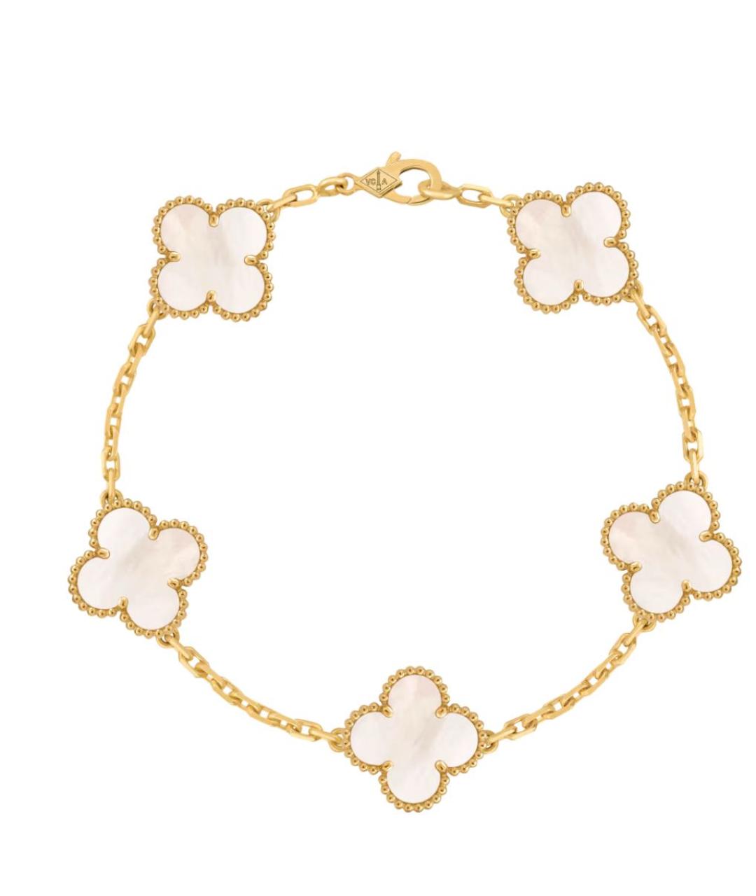 VAN CLEEF & ARPELS Белый браслет из желтого золота, фото 1