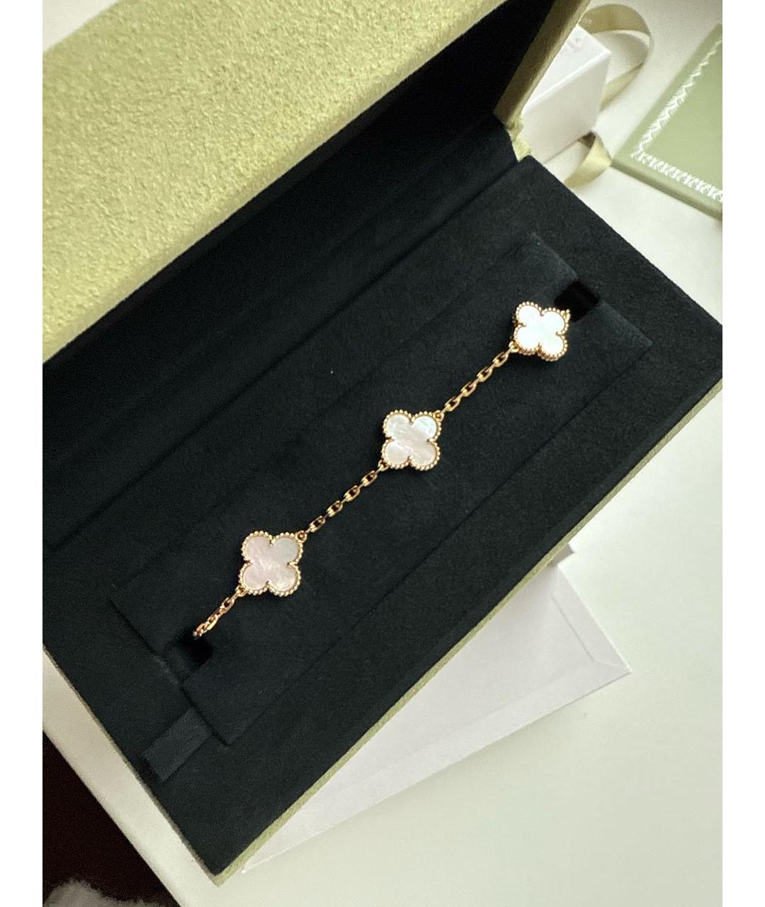 VAN CLEEF & ARPELS Белый браслет из желтого золота, фото 2