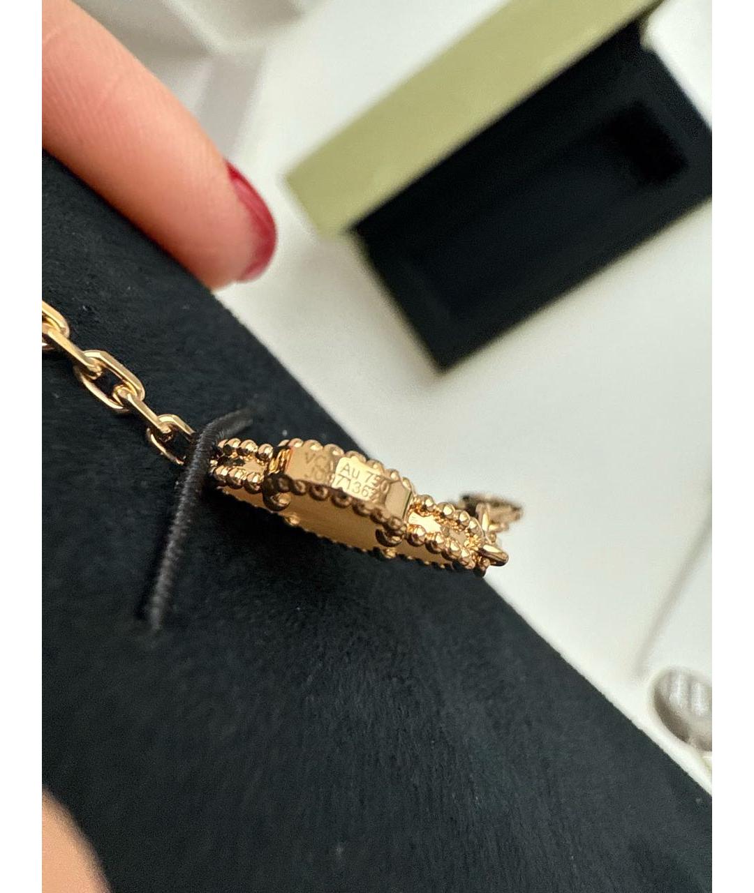 VAN CLEEF & ARPELS Белый браслет из желтого золота, фото 4