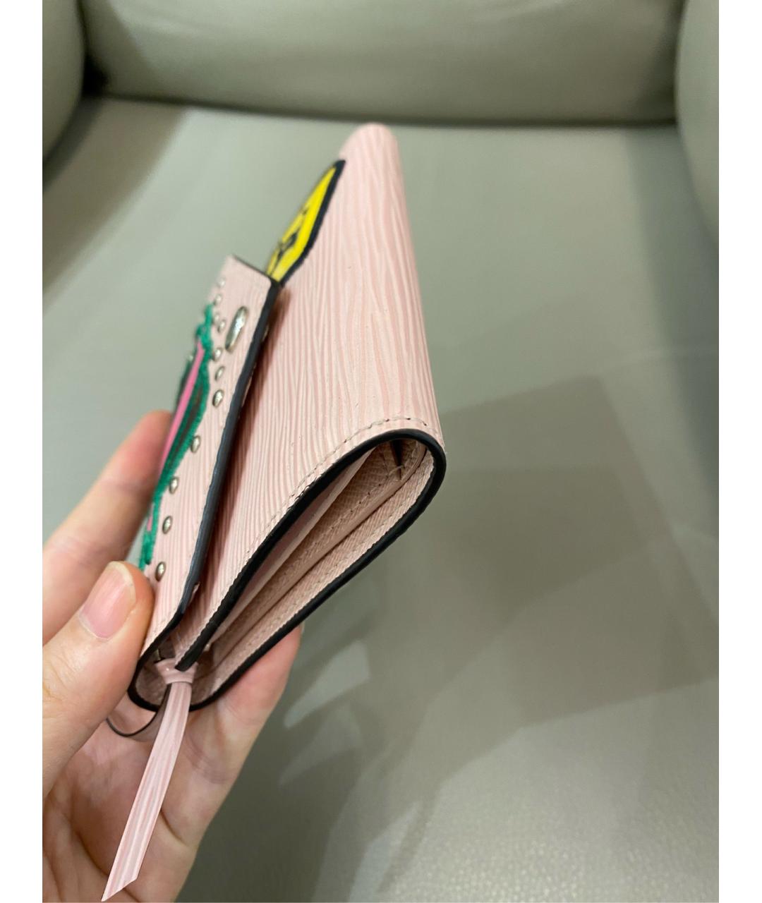 LOUIS VUITTON Розовый кошелек, фото 6