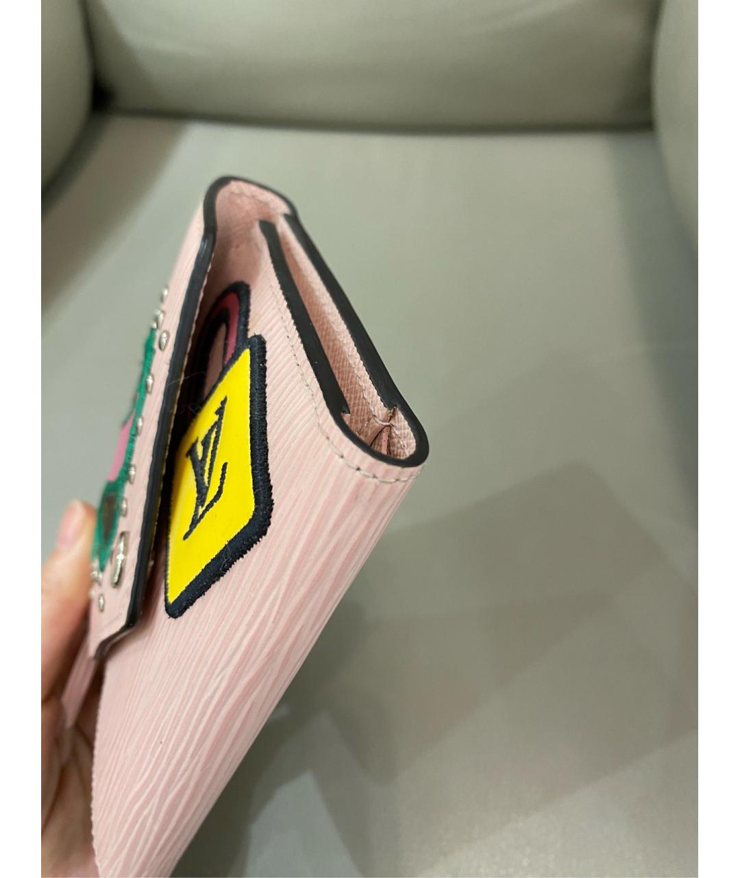 LOUIS VUITTON Розовый кошелек, фото 7