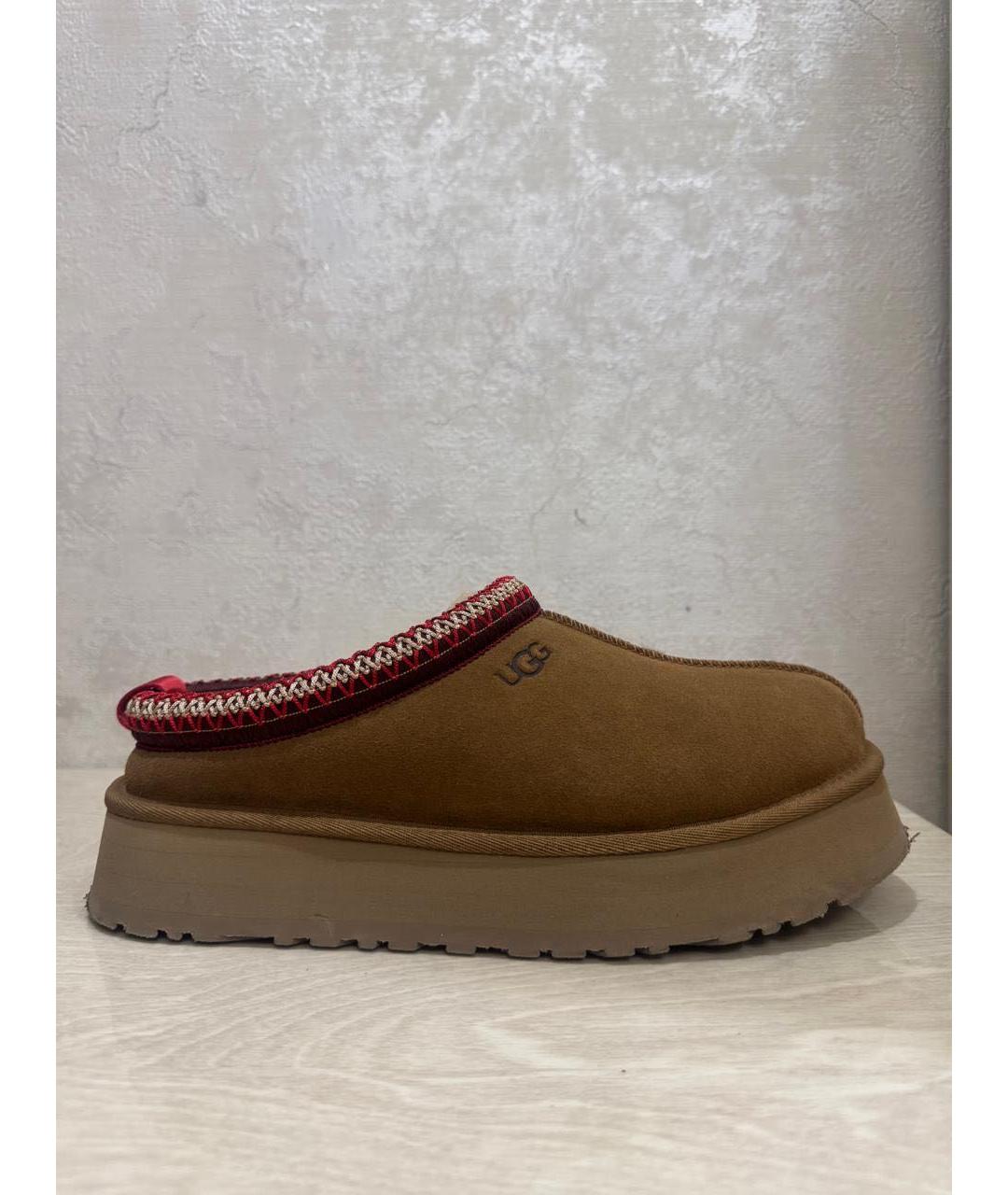 UGG AUSTRALIA Горчичные замшевые сабо, фото 8