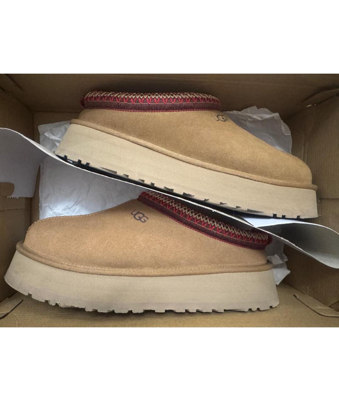 UGG AUSTRALIA Горчичные замшевые сабо, фото 5
