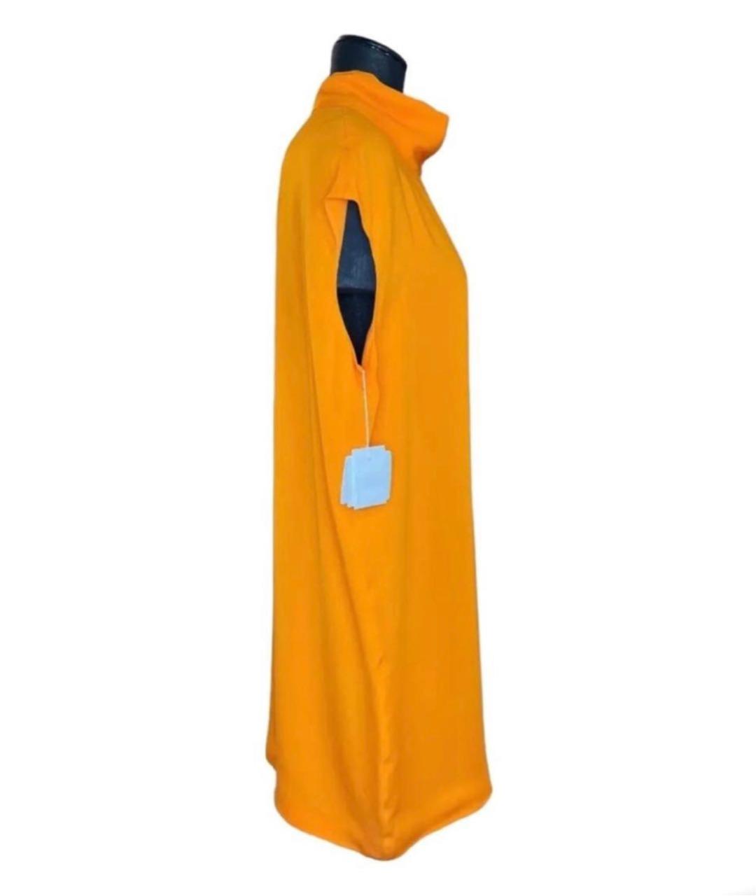 HERMES Оранжевое шелковое повседневное платье, фото 4