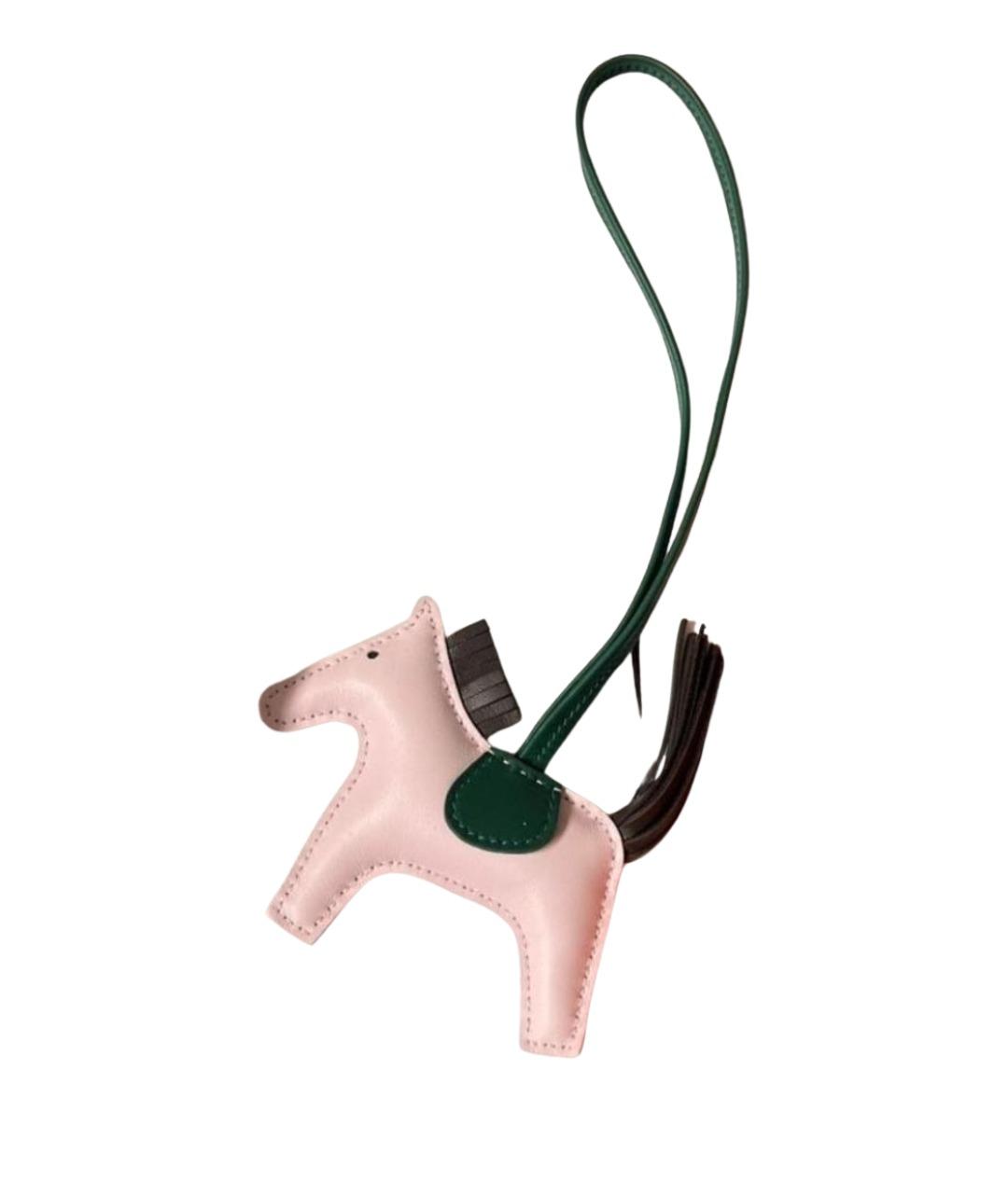HERMES Розовый брелок, фото 1