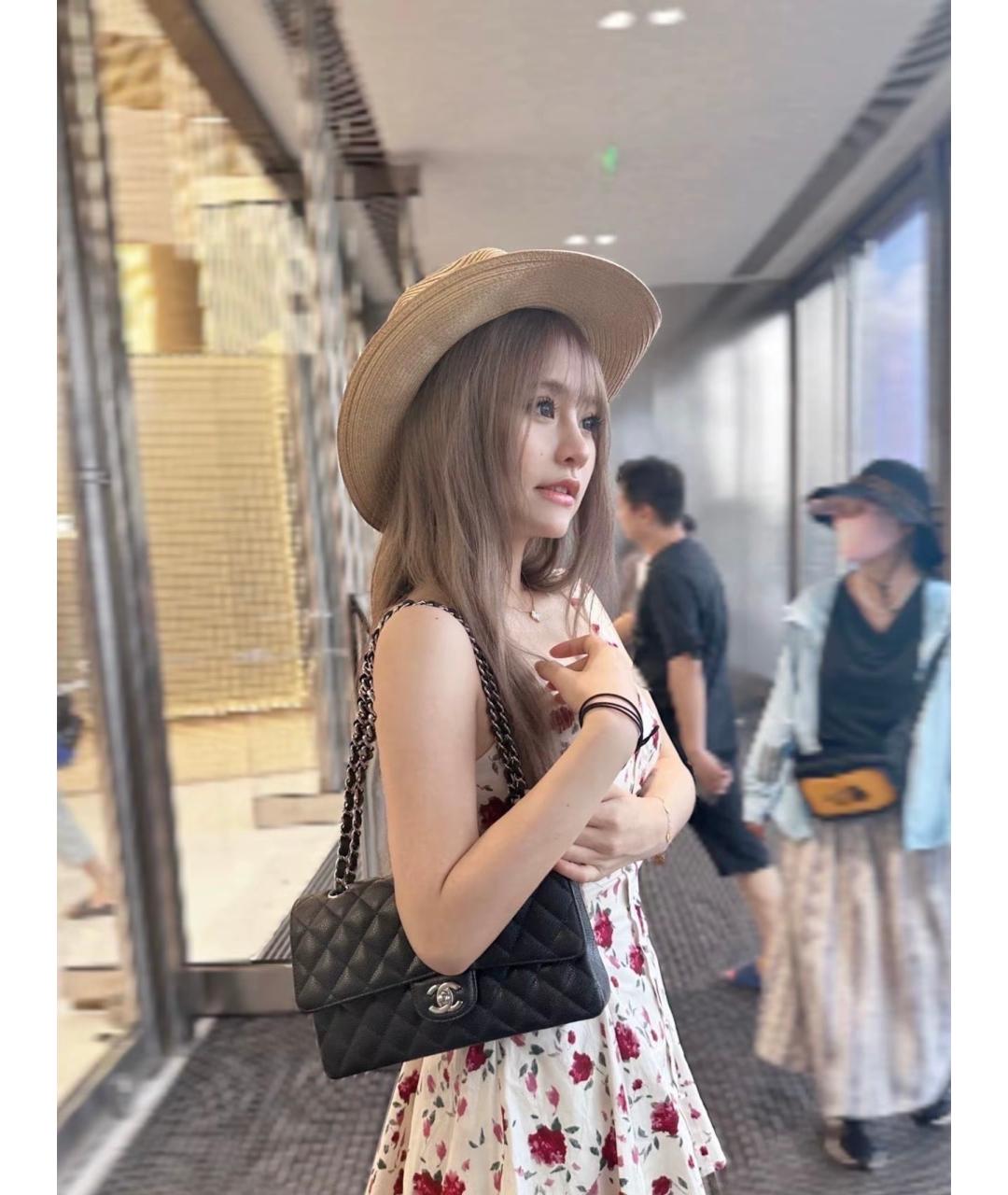 CHANEL Черная кожаная сумка через плечо, фото 7