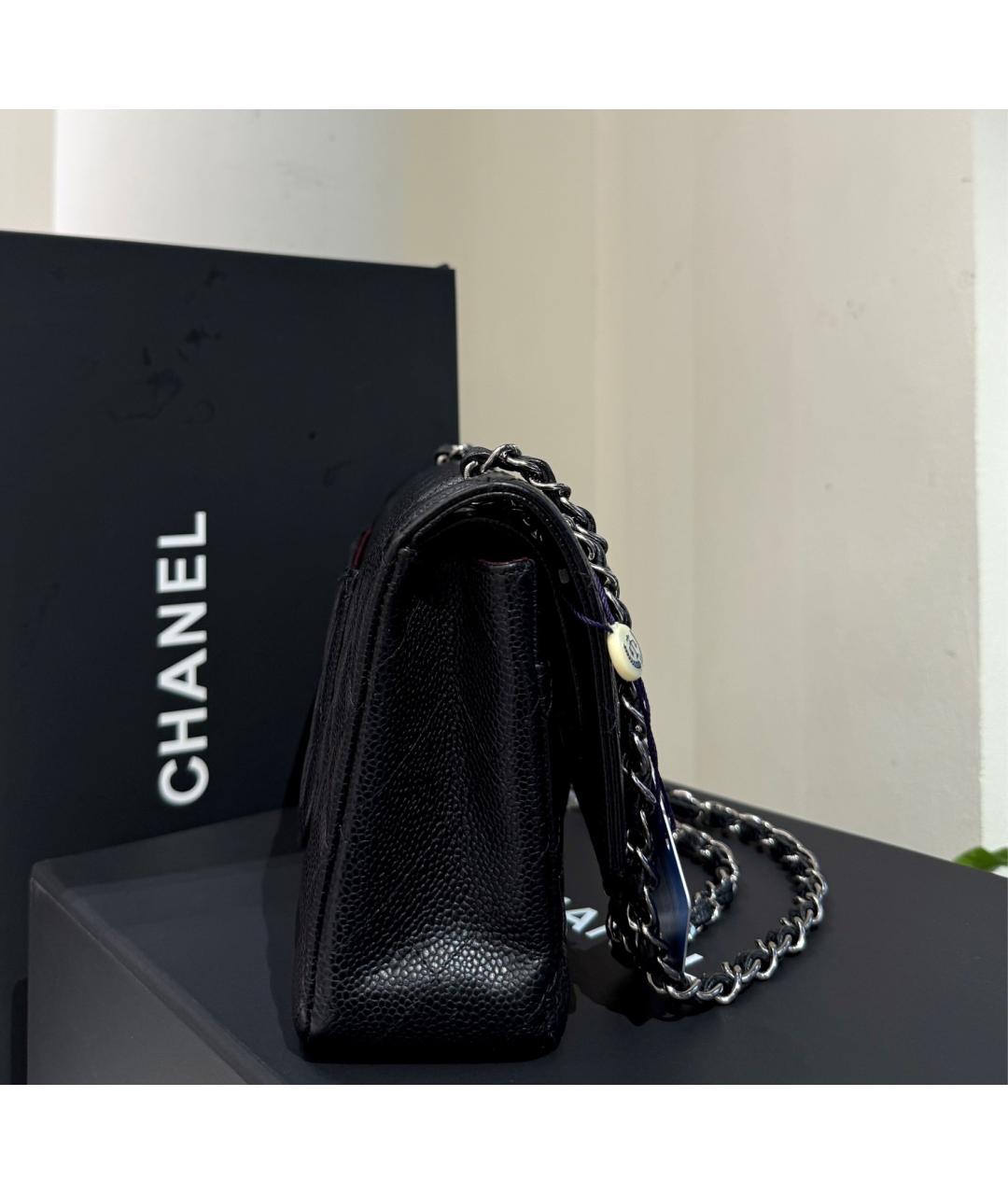 CHANEL Черная кожаная сумка через плечо, фото 5
