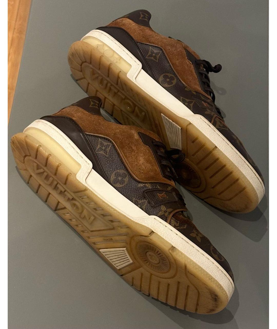 LOUIS VUITTON Коричневые низкие кроссовки / кеды, фото 7