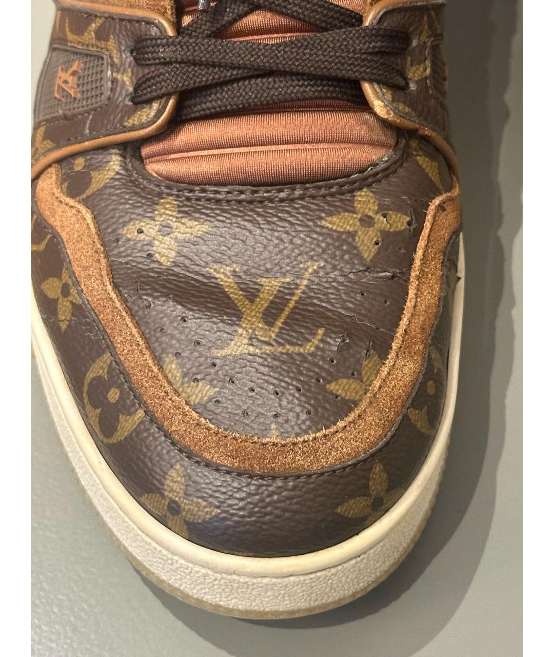 LOUIS VUITTON Коричневые низкие кроссовки / кеды, фото 6