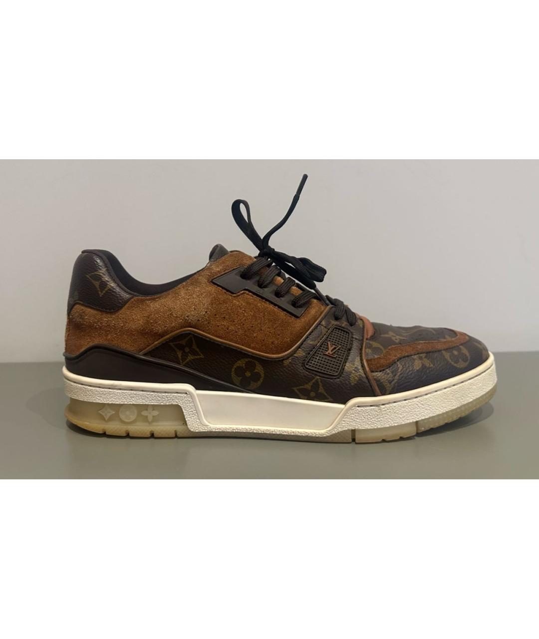 LOUIS VUITTON Коричневые низкие кроссовки / кеды, фото 9