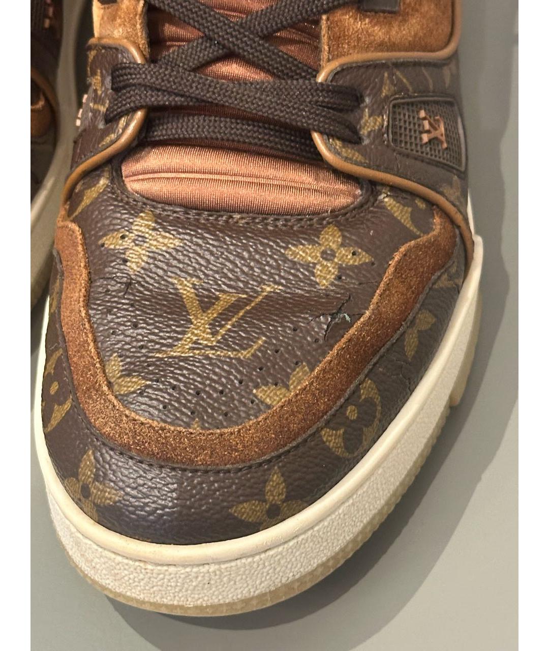 LOUIS VUITTON Коричневые низкие кроссовки / кеды, фото 5