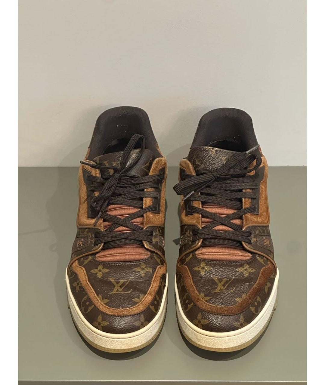 LOUIS VUITTON Коричневые низкие кроссовки / кеды, фото 2