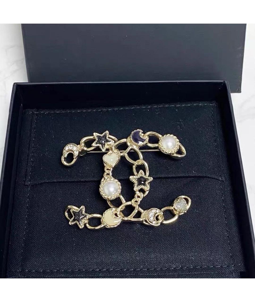 CHANEL Золотая металлическая булавка / брошь, фото 6