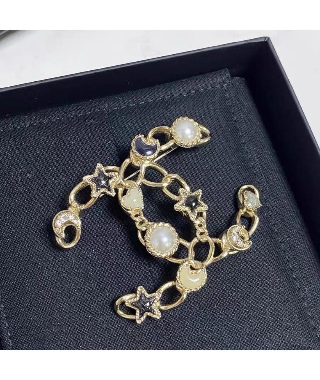 CHANEL Золотая металлическая булавка / брошь, фото 5